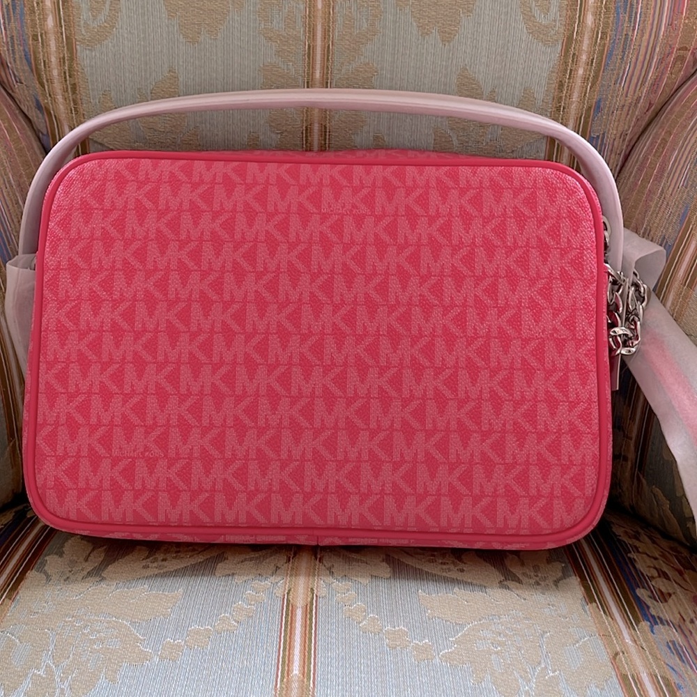 Michael Kors Large Jet Set Monogram Crossbody Bag - Picture 7 of 7